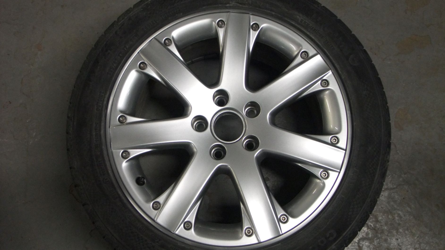 Volkswagen alloy wheel repair split rim completed